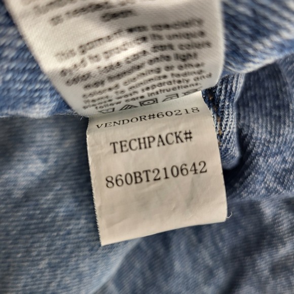 Pacsun Dad‎ Jean Womens 24 Two Tone Straight High Rise Button Fly Denim Pants - Picture 3 of 8